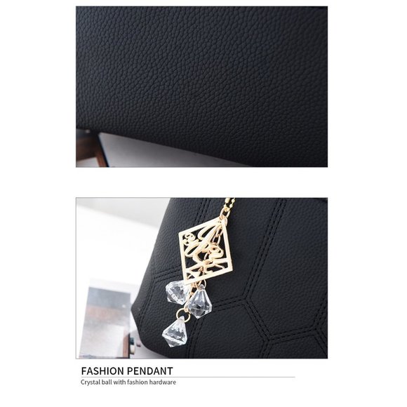 Chic Crossbody Fashion Bag - Style & Function - 5 Pockets - Lilac - Picture 8 of 8